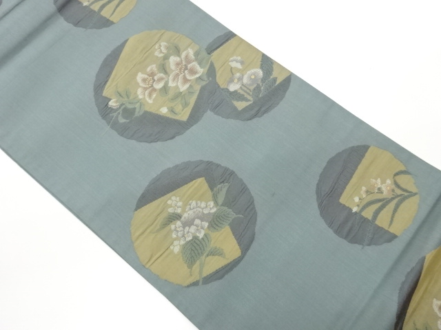 JAPANESE FUKURO OBI / WOVEN FLOWERS
